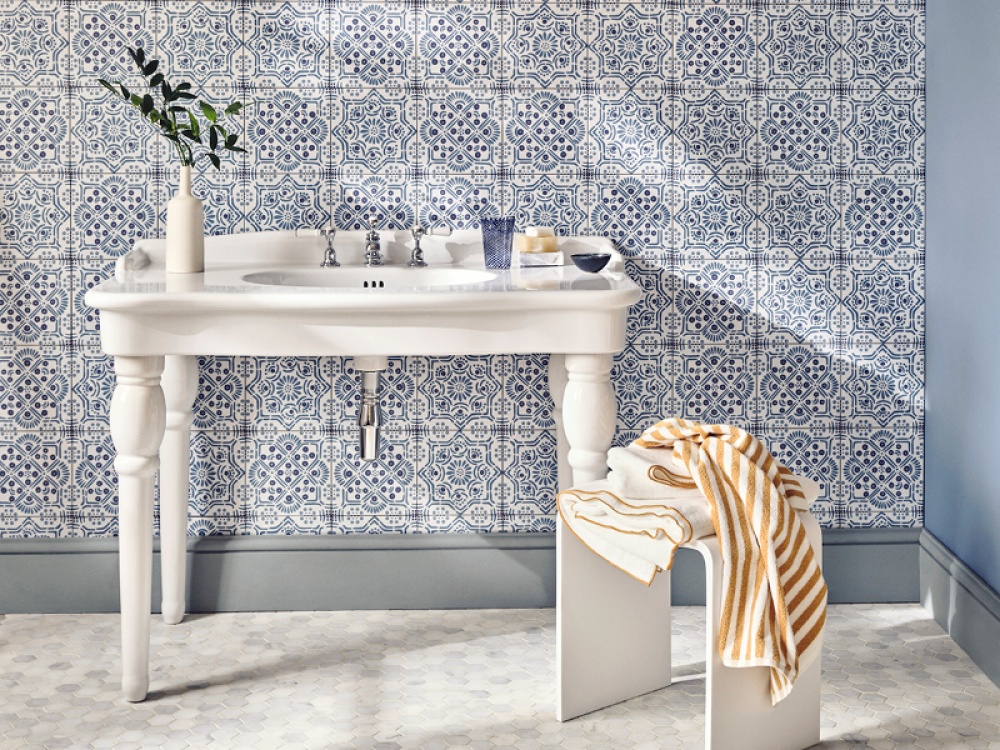 Patterned Tiles for your Bathroom from B&Q, Tecaz, Homesense and More
